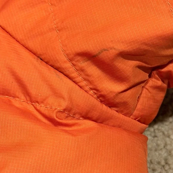 The North Face 550 Down Fill Puffer Jacket Orange Men XL